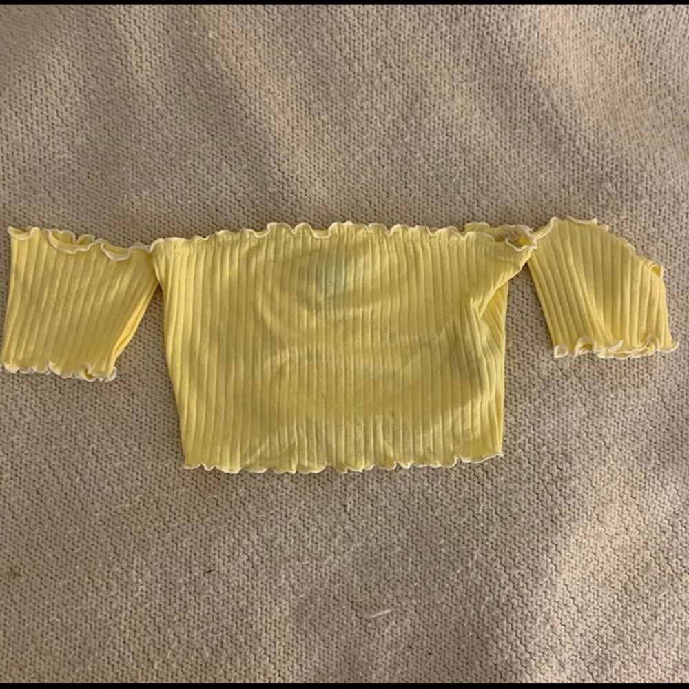 Yellow crop top